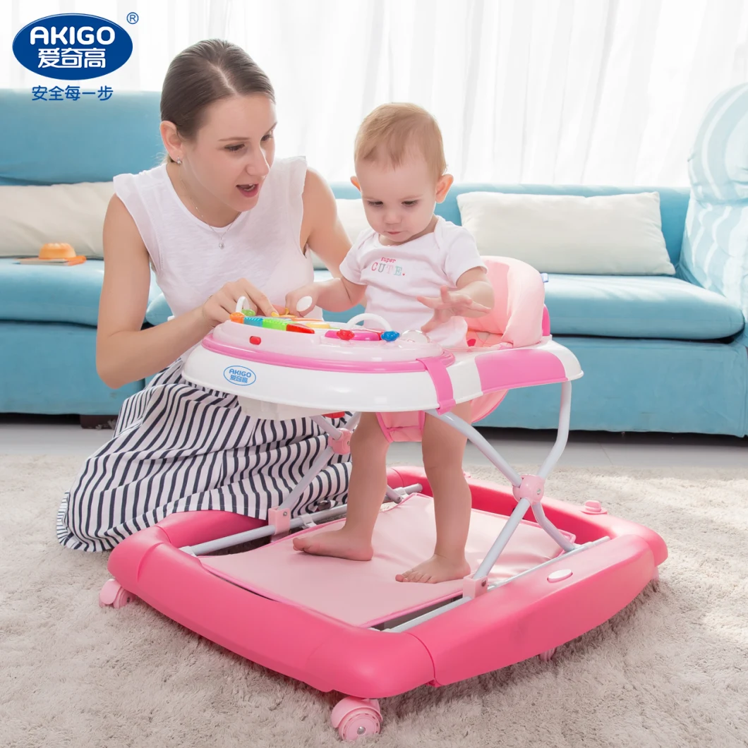 2 in 1 Baby Walker, with Footrest, Foldable,