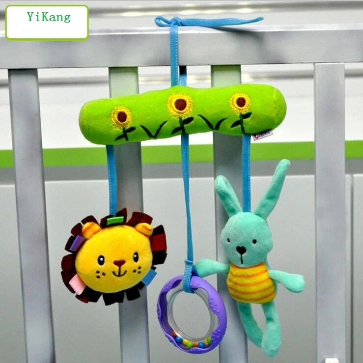 Baby Infant Crib Toy Wrap Around Crib Rail Toy Stroller Toy Cute Baby Educational Plush Toys