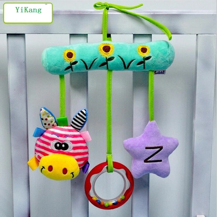 Baby Infant Crib Toy Wrap Around Crib Rail Toy Stroller Toy Cute Baby Educational Plush Toys