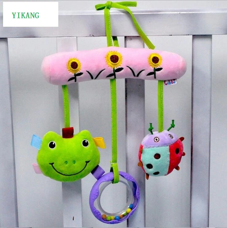 Baby Infant Crib Toy Wrap Around Crib Rail Toy Stroller Toy Cute Baby Educational Plush Toys