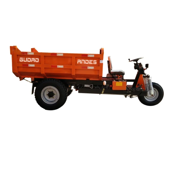 Mini dumper/triciclo elétrico/triciclo a diesel/motocicleta de 3 rodas com balde de lixo para mineração/subterrâneo/fazenda/construção