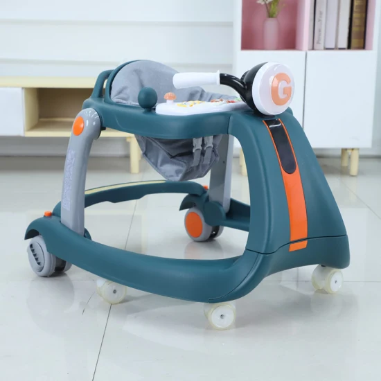 2022 Andador de bebê simples e leve/cadeira de balanço de mesa variável multifuncional brinquedo/música andador de 8 rodas