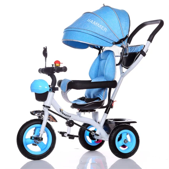 Novo design 068-07 brinquedo para bebês crianças triciclo infantil 3 em 1 com alça de empurrar