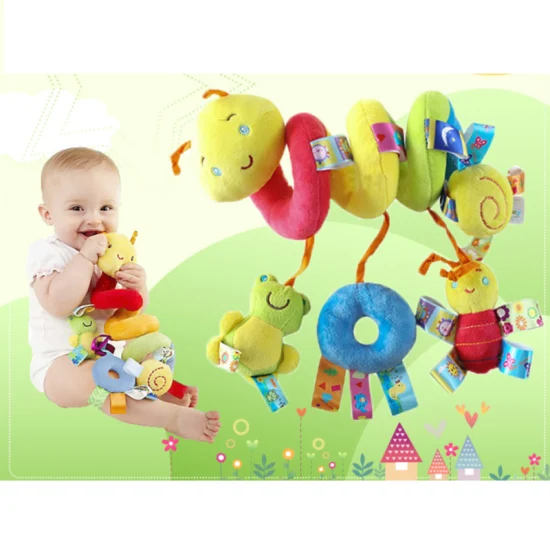 Brinquedo educativo para recém-nascido pendurado em espiral, carrinho de bebê, animais fofos, berço, cama móvel, jogo de bebê, de 0 a 12 meses, crianças