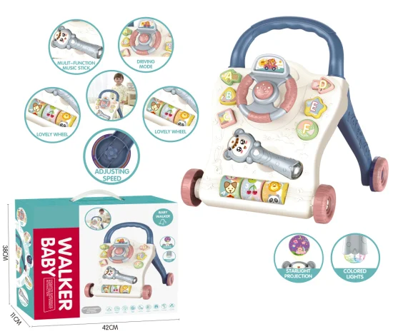 Novos Produtos Andador de Bebê Dolly Multifuncional Andador de Velocidade Ajustável Anti Rolamento Carrinho de Bebê Brinquedos para Crianças Brinquedos